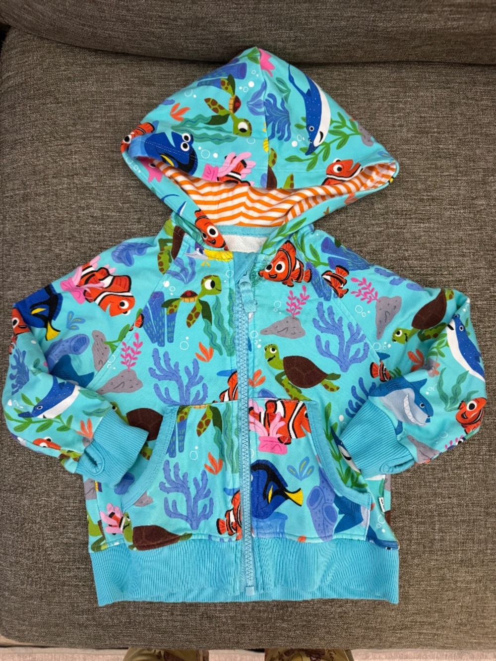 Little Sleepies - Disney’s Nemo’s Reef Zip Hoodie 2T